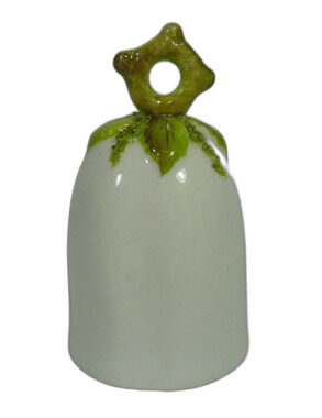 Coalport Green Leaf Collectors Decorative Bone China Bell 3 1/4" - England